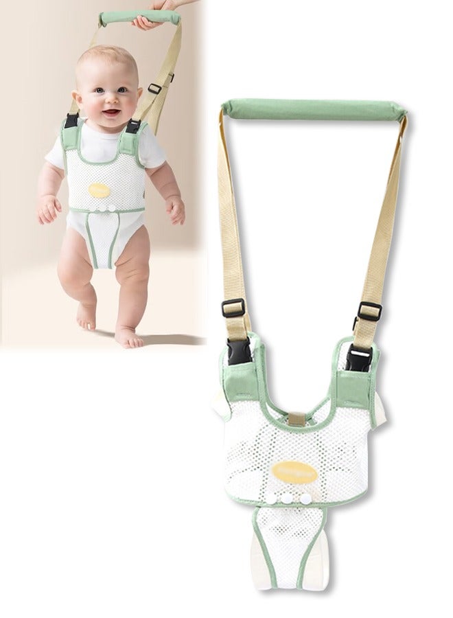 DUNISO Baby Walker Harness, Handheld Kids Walker Helper,Adjustable Infant Walking Assist Trainer Tool, Breathable Safety Belt for Children(Green) - Image 1